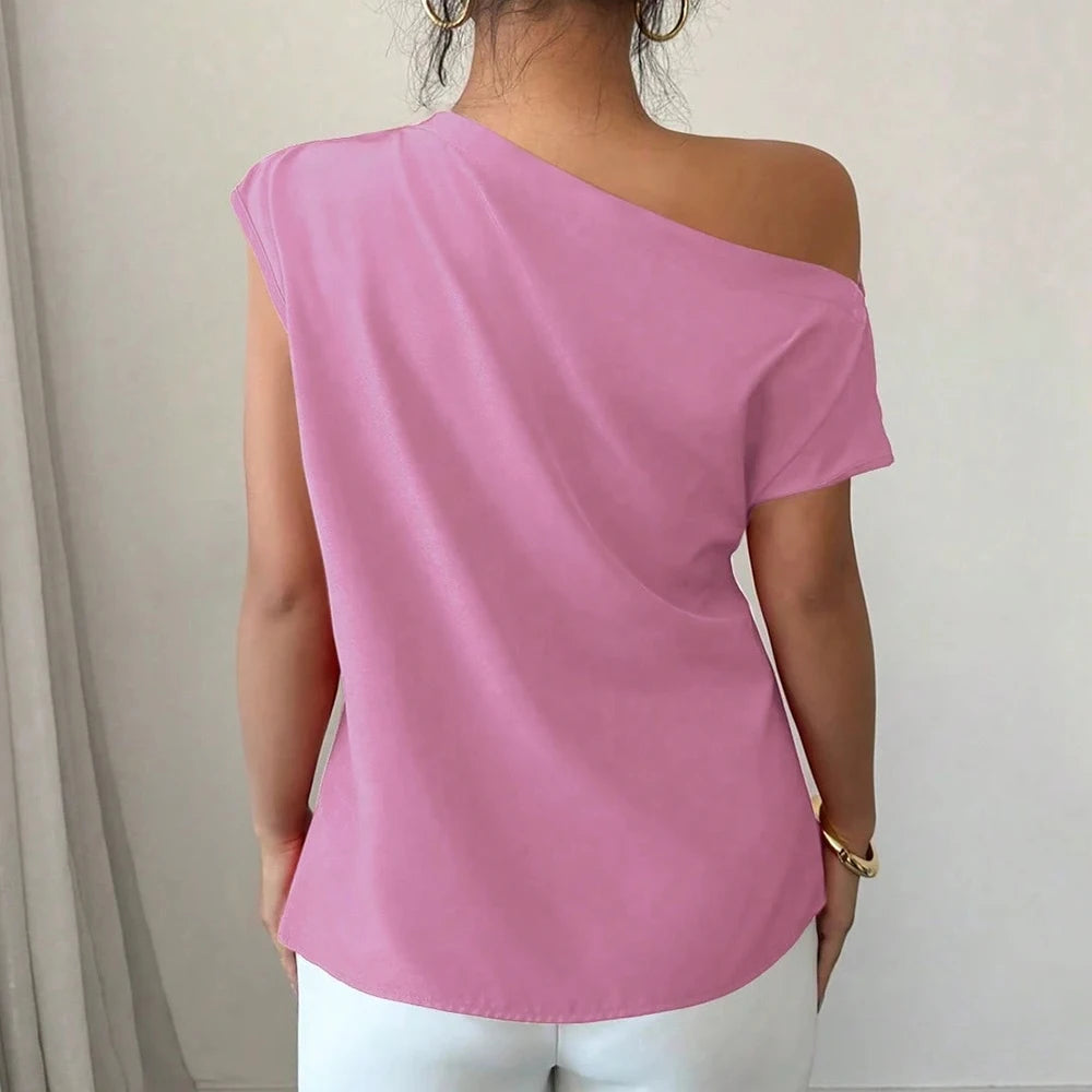 Boat Neck Short Sleeve Top