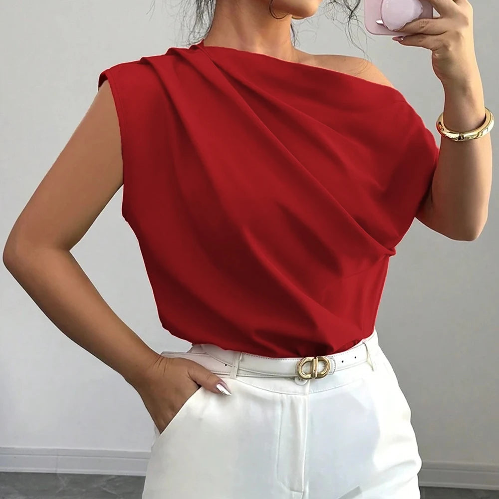Boat Neck Short Sleeve Top