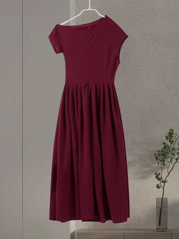 Sleeveless Round Neck Flowy Maxi Dress