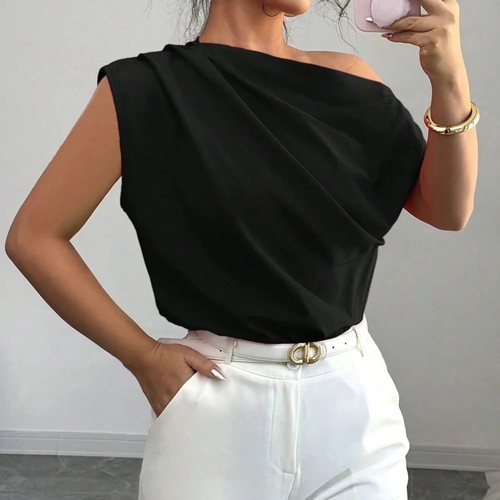 Boat Neck Short Sleeve Top