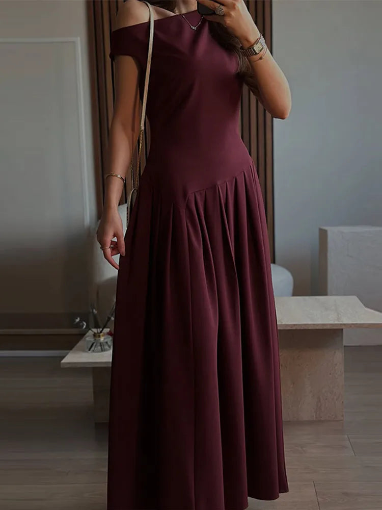 Sleeveless Round Neck Flowy Maxi Dress