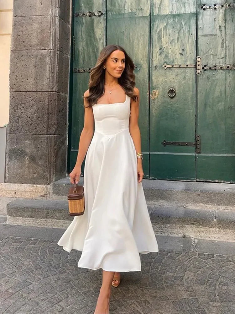 Sleeveless Flowy Midi Dress