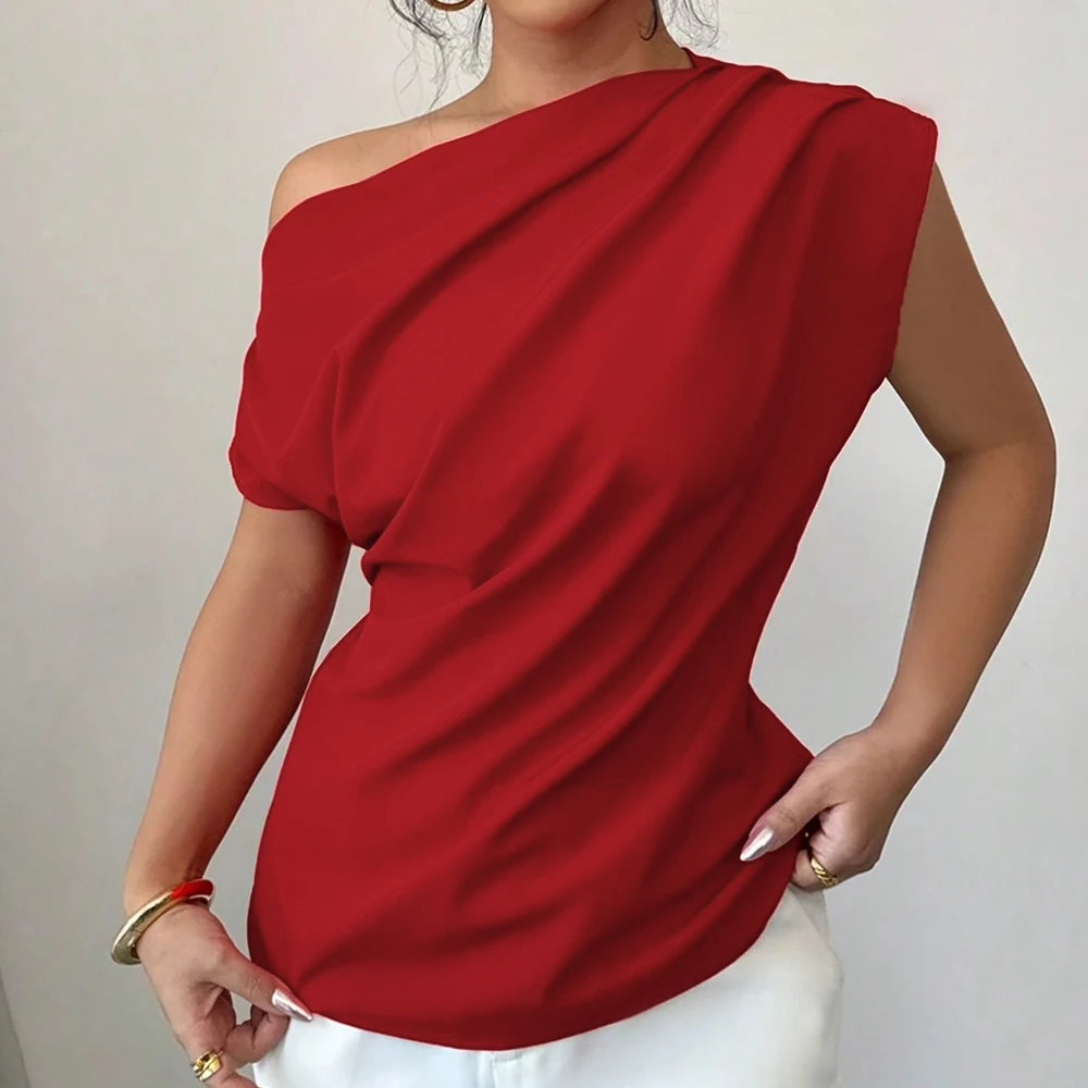 Boat Neck Short Sleeve Top