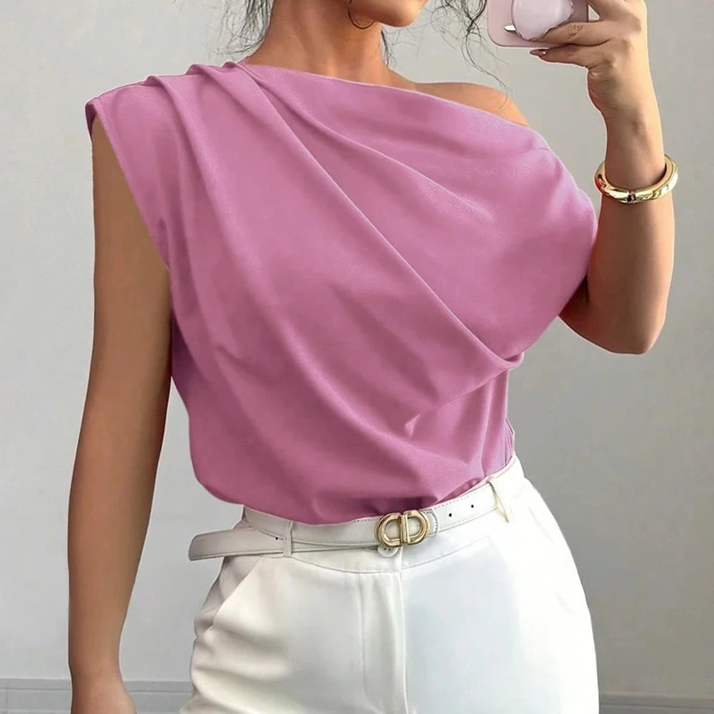 Boat Neck Short Sleeve Top