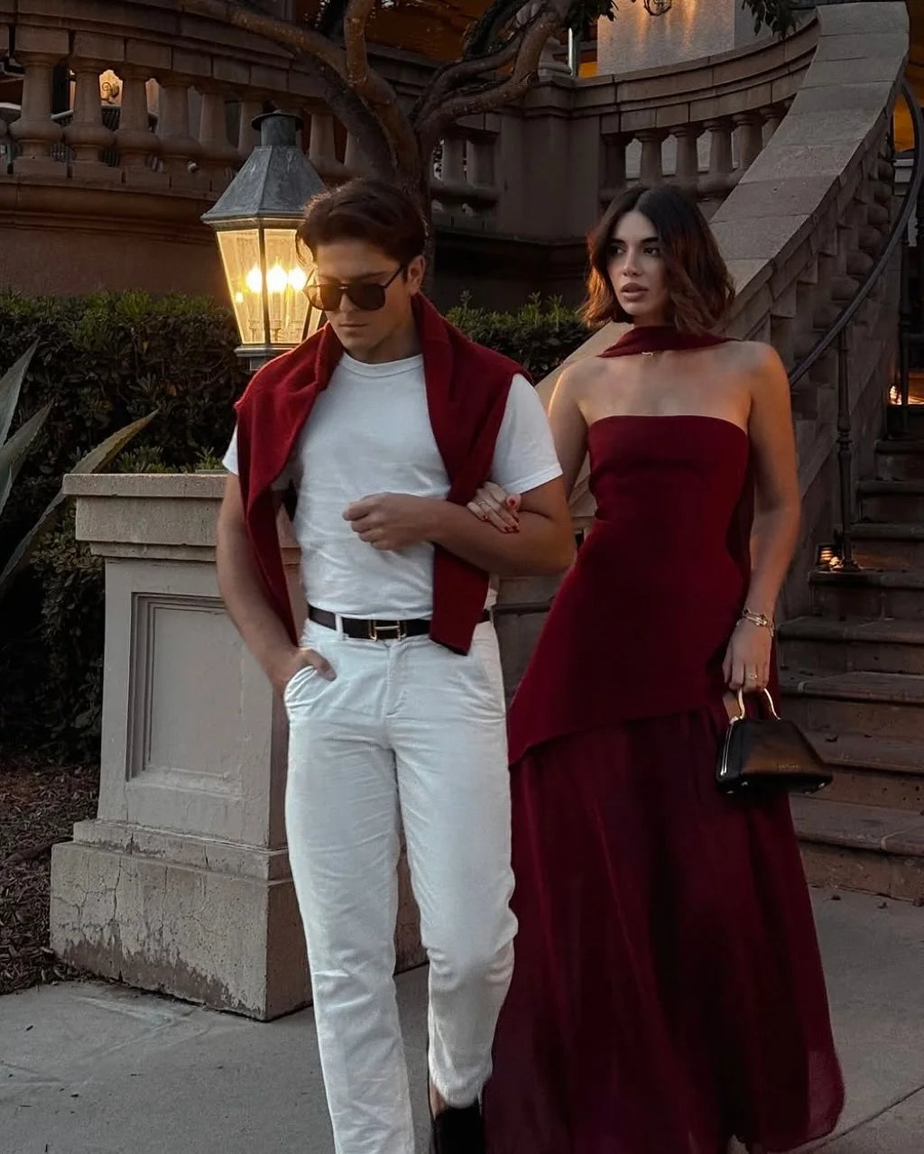 Strapless Flowy Maxi Dress – High Slit, Open Back, Elegant Evening Dress